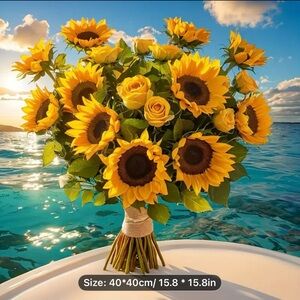 Diamond Art Kit NIP - Sunflower and Rose Bouquet